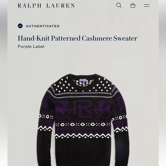 RALPH LAUREN Hand-Knit Cashmere Fair Isle Sweater - Picture 12 of 12